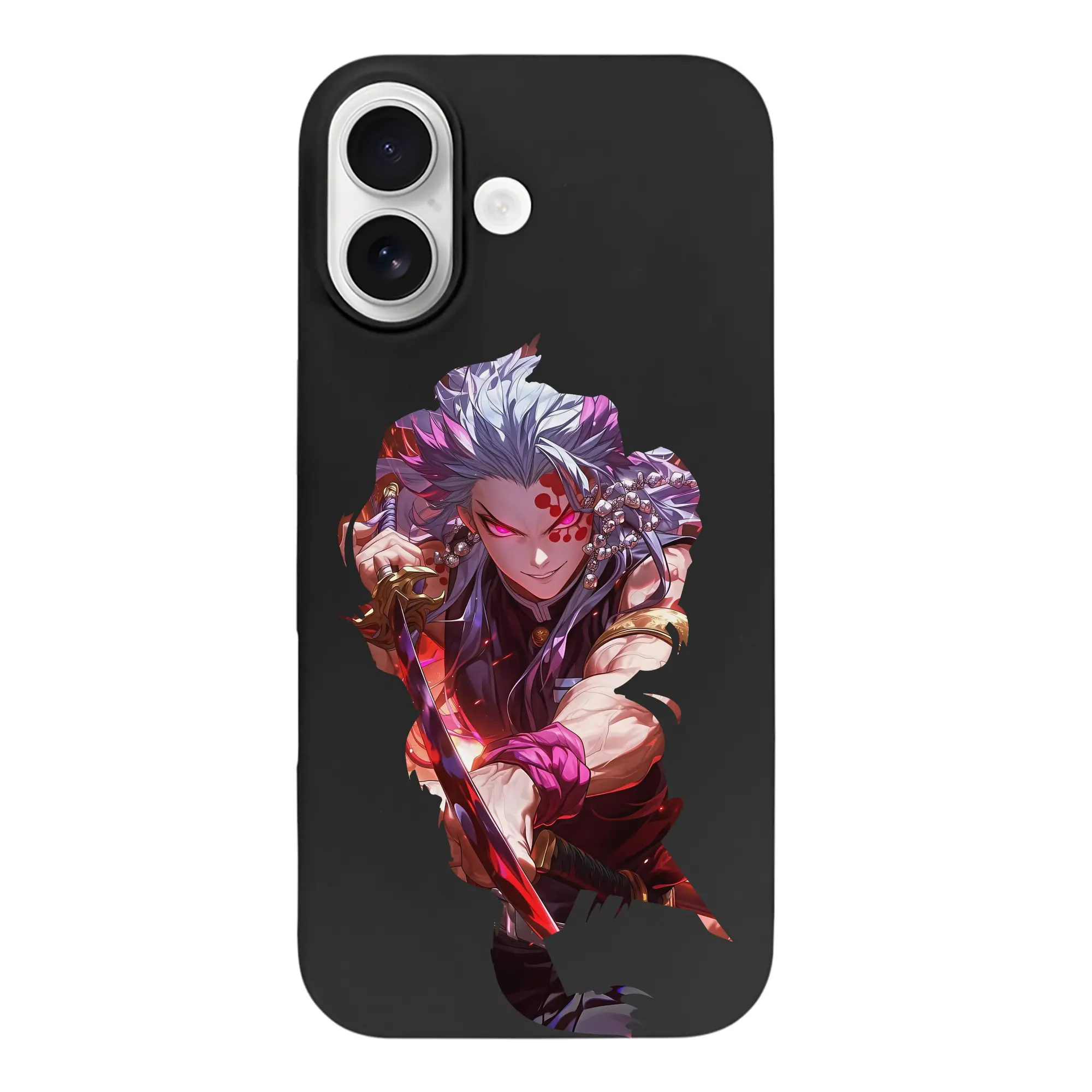 鬼滅の刃 グッズ,宇髄 天元 - iPhone 17 シリーズ シリコンケース 薄型 耐衝撃 指紋防止 ソフトタッチカバー 精密フィット 傷防止 保護ケース iPhone 17/17 Air/17 Pro/17 Pro Max 対応